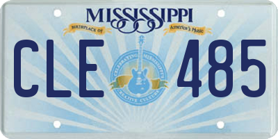 MS license plate CLE485