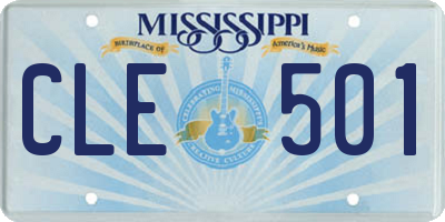 MS license plate CLE501