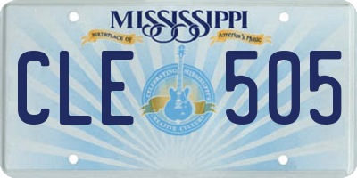 MS license plate CLE505