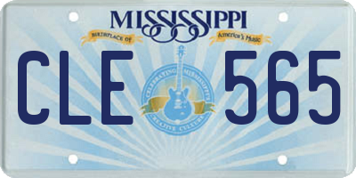 MS license plate CLE565
