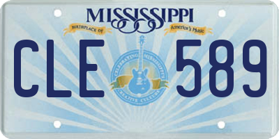 MS license plate CLE589