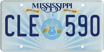 MS license plate CLE590