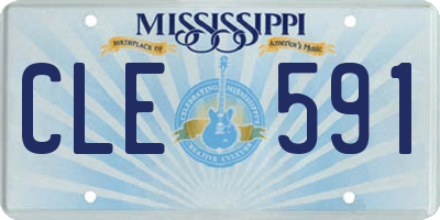 MS license plate CLE591