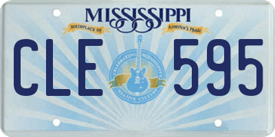 MS license plate CLE595