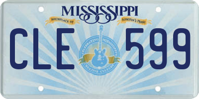 MS license plate CLE599