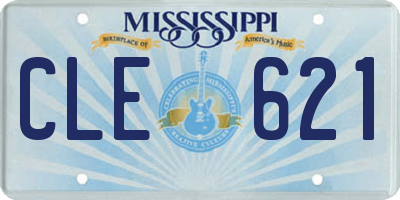 MS license plate CLE621