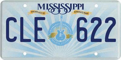 MS license plate CLE622