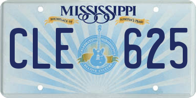 MS license plate CLE625