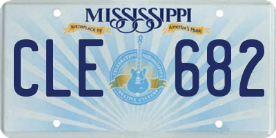 MS license plate CLE682