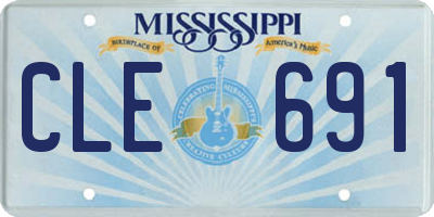 MS license plate CLE691