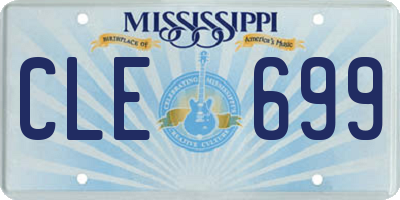 MS license plate CLE699