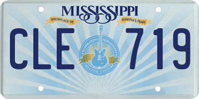 MS license plate CLE719