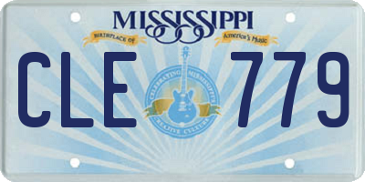 MS license plate CLE779