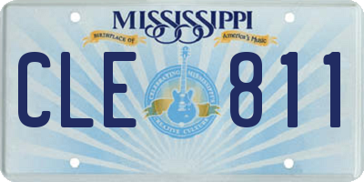 MS license plate CLE811