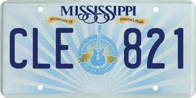 MS license plate CLE821