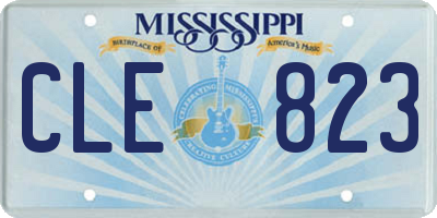 MS license plate CLE823