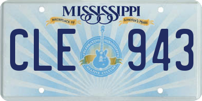 MS license plate CLE943
