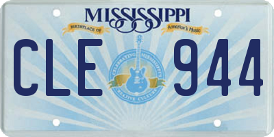 MS license plate CLE944