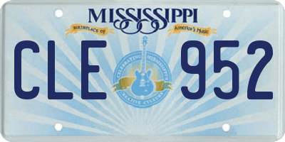 MS license plate CLE952
