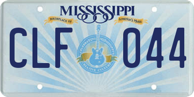 MS license plate CLF044