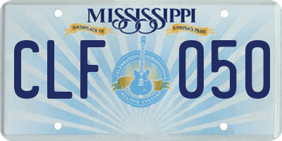 MS license plate CLF050