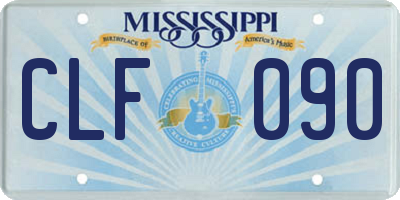 MS license plate CLF090
