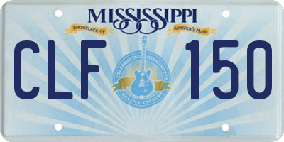 MS license plate CLF150