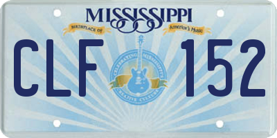 MS license plate CLF152