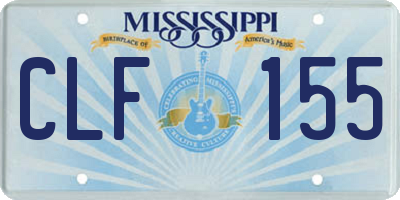MS license plate CLF155