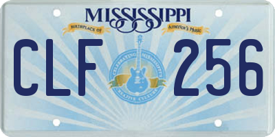 MS license plate CLF256