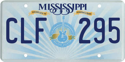 MS license plate CLF295