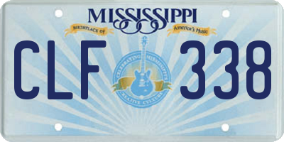 MS license plate CLF338