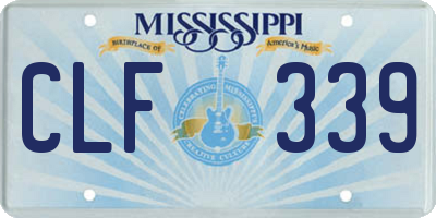 MS license plate CLF339