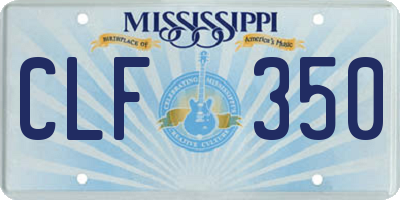 MS license plate CLF350