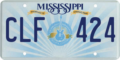 MS license plate CLF424
