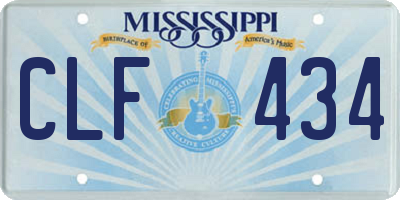 MS license plate CLF434