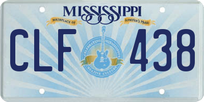 MS license plate CLF438
