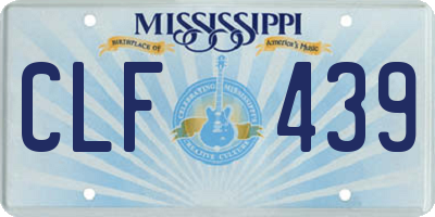 MS license plate CLF439