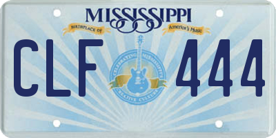 MS license plate CLF444