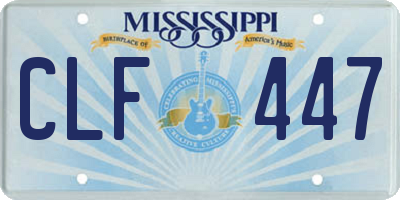 MS license plate CLF447