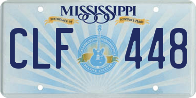 MS license plate CLF448