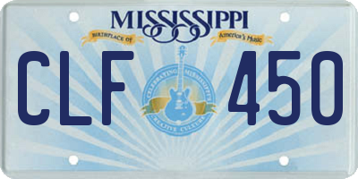 MS license plate CLF450