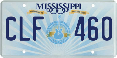 MS license plate CLF460