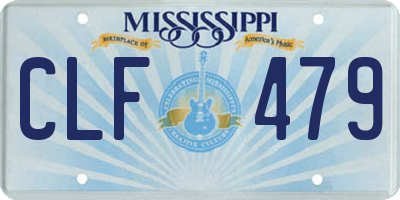 MS license plate CLF479