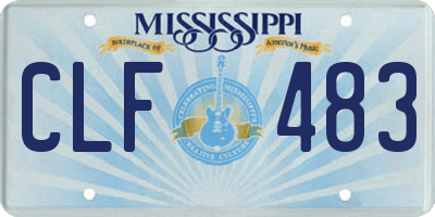 MS license plate CLF483