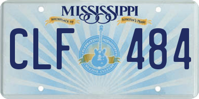 MS license plate CLF484