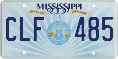 MS license plate CLF485