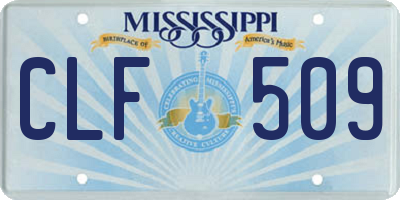 MS license plate CLF509