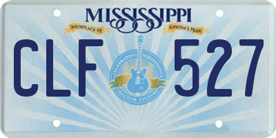 MS license plate CLF527