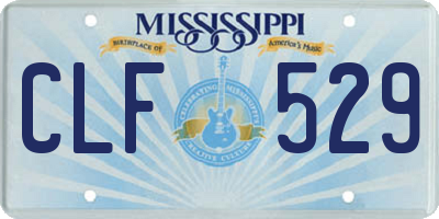 MS license plate CLF529